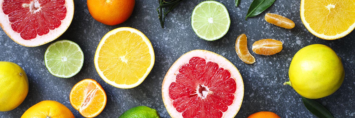 Fresh assorted citrus fruits