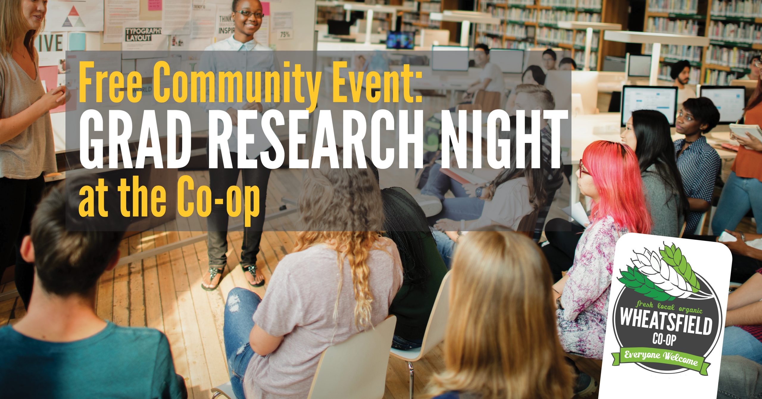 Grad Research Night at the co-op FB event banner